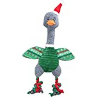 Plush Xmas goose with ropes, 42 cm