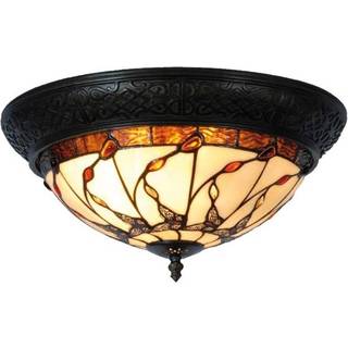 Florent loftlampe i Tiffany-stil
