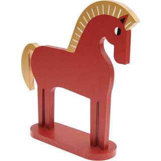 Deko-Figur Holz-Pferd rot 20x5x19,6cm