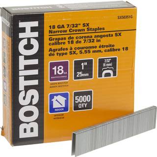 Bostitch Crown Staples Smalle 1 X 7/32-tommer 18GA 5000-Pack (SX50351G)