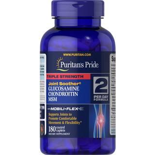 Puritan's Pride - Triple Strength Glucosamine, Chondroitin & MSM Joint Soother 180 kapsler