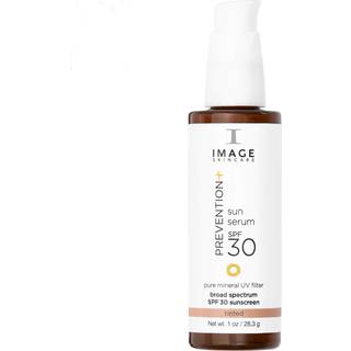 Forebyggelse af billedhudpleje Sun Serum SPF 30 Mineral solcreme til ansigt Ikke -komedogent slid under makeup Perfekt rejsestørrelse tonet 1,0 o