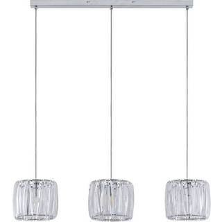 Lindby hængelampe Sofia, 107 cm, 3 lyskilder, E14, krom/klar