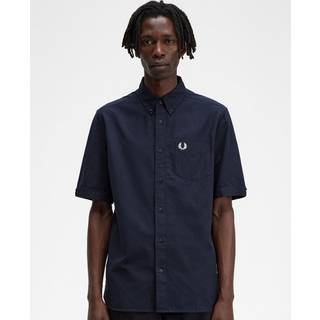 Fred Perry Herren Kurzarmhemd blau