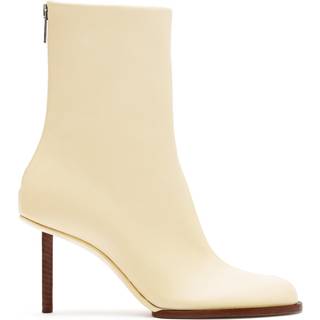 Jacquemus Les Bottines Rond CarrÃ© leather ankle boots - white - EU 36