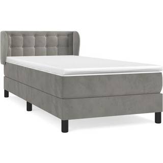 Kontinentalseng med Madras Fløjl Knapper - Mørkegrøn / 80 x 200 cm