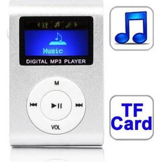 MP3-afspiller med LCD-skærm og MicroSD-læser - kompakt musikafspiller med klips og genopladeligt batteri
