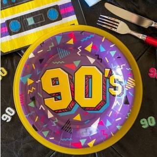 90'er paptallerkner 10 stk.