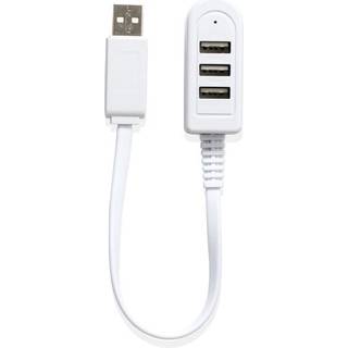 Kikkerland Handy Hub USB hub - 3 ports - Hvid