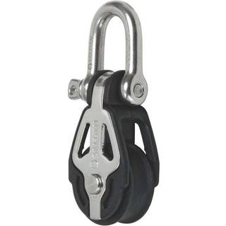 Enkeltblok med sjækkel Seldén BBB 20, fast, kuglelejet, passer liner Ø2 - 6 mm