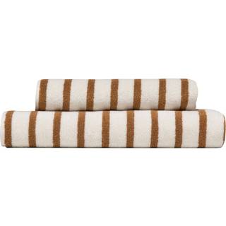 Everyday Stripe Håndklæde, Okker, 50x90 cm