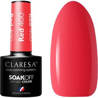 Claresa SoakOff UV/LED Color Rainbow Explosion Gel neglelak Skygge Red 400 5 g - 5 g