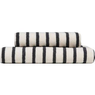 Everyday Stripe Håndklæde, Antracit, 70x140 cm
