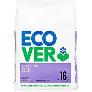 Ecover Vaskemidler til kulørt pulver lavendel & eukalyptus 18 vaske 3.50 DKK/1 vask/e