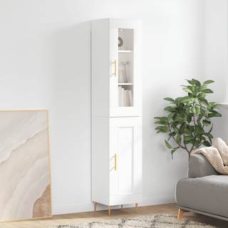 skab 34,5x34x180 cm konstrueret træ hvid