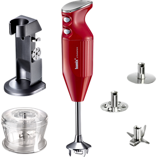 Deluxe C Stavblender 200 watt fra Bamix - Rødmetallic farve - Rustfrit stål 18/0/Nylon PA6