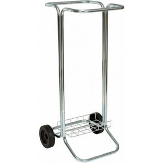Affaldsstativ m/hjul, stål 100 ltr Galvaniseret