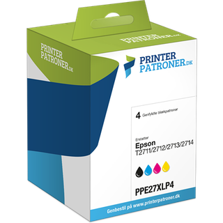 4-Pak B/C/M/Y patroner - Epson 27XL - 1 x 20 ml + 3 x 11 ml