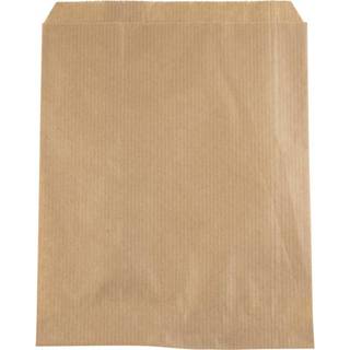 Brødpose, 21,5x17cm, brun papir 1000 stk 0,5 kg uden rude 40 g.