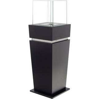 Gulv biopejs med glas - Sort