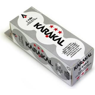 Karakal 3-stjernet bordtennis 40 mm polyturneringsbolde, pakke med 3 - hvid