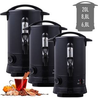 Arebos® Gløggkedel 20L Termostat, udløbshane, beskyttelse mod overophedning - sort