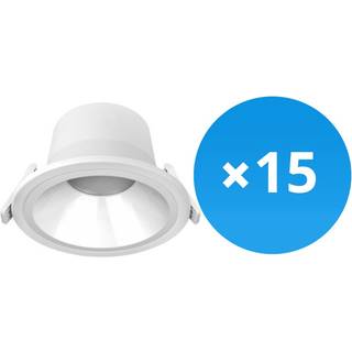 Fordelspakke 15x Noxion LED downlight Apollo 9W 1100lm 60D - 830 varm hvid | 145mm- UGR <19