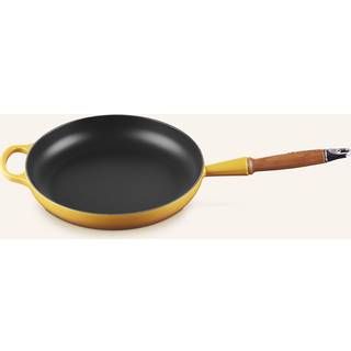 Le Creuset Bratpfanne mit Holzgriff Signature Gusseisen Nectar Gelb 28 cm