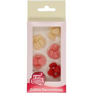 Marcipanhjerter 3 farver 30 stk - FunCakes