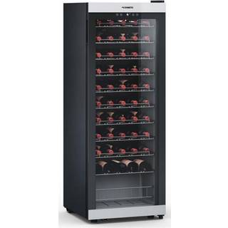 C55F vinkøleskab, 55 flasker, sort/rustfrit stål