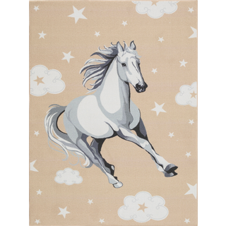 KMCarpets Gulvtæppe Play Hest Hørren 120x160