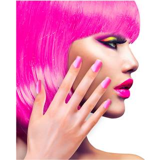 Neon pink negle