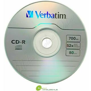 Verbatim 50 Count CD-R 52x optagelseshastighed 700 MB
