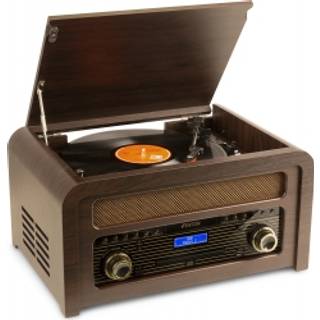 Nashville Vintage Record Player Dark Wood "C-STOCK" TILBUD NU