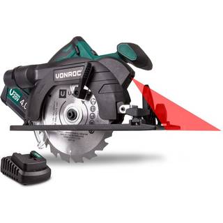 VONROC Rundsav 20V - 150mm | Inkl. 4.0Ah akku og oplader