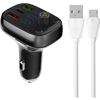 Bluetooth Transmitter FM - LDNIO C704Q 2USB, USB-C + MicroUSB Kabel