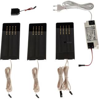 Prios Rixa LED-underskabsbelysning, sort, 3 stk