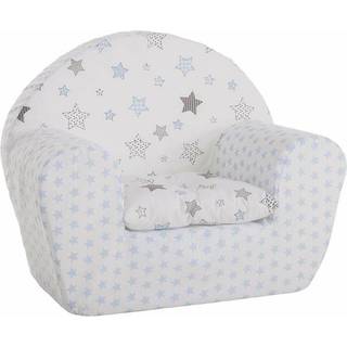 Lænestol til børn Stjerner Hvid Grå 44 x 34 x 53 cm