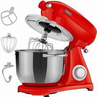 Arebos® Retro Køkkenmaskine 3000W 6L - Æltemaskine med 6L røreskål i rustfrit stål, med tilbehør