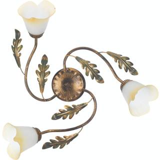 Loftlampe Quercia 3 lyskilder creme/bronze/grøn