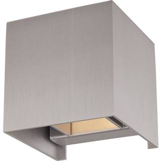 Arcchio væglampe Zuzana, kantet, aluminiumsfarvet, G9, 10 cm