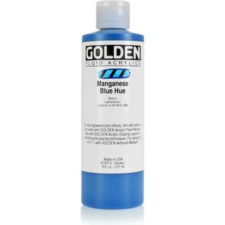 Fluid Acrylics af Golden Manganese Blue Hue 8 Fl. oz. Blaske professionel akrylmaling halvtransparent