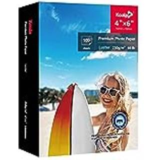 Koala Premium Photo Paper 4x6 tommer Luster Finish Soft Gloss 66 lb Vandafvisende til inkjetprinter 100 ark