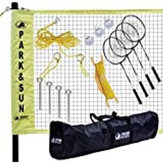 Park & ???un Sports Portable Indoor/Outdoor Badminton Net System med b?repose og tilbeh?r: Professionel serie Yellow/Black Standard