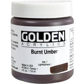 Golden Heavy Body Acrylic - Burnt Umber - 4 Oz Jar