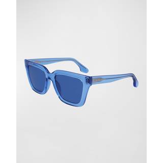 Victoria Beckham Kvinde VB644S 320 Solbriller Acetat Blå Blå Geometrisk Fotokromatisk