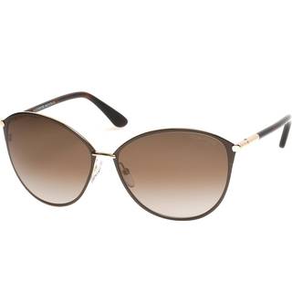 TOM FORD Kvinde FT0320 PENELOPE 28H Solbriller Metal Guld Brun Rund Polariseret