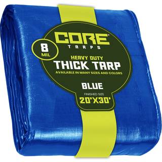 Kerne tarps Heavy Duty 8 Mil Tarp Cover Vandtæt UV -resistent Rip and Tear Proof Poly Tarpaulin med forstærkede kanter til tagcamping Patio Pool
