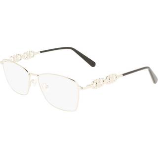 Ferragamo Kvinde SF2218 717 Optiske stel Metal Guld klar Firkantet