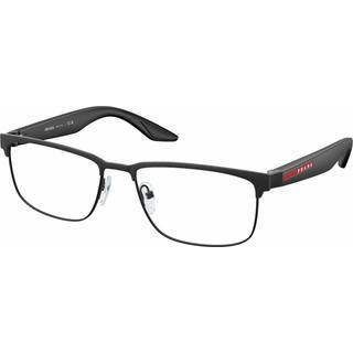 Prada Linea Rossa Mand PS 51PV DG01O1 Optiske stel Metal Sort Transparent Firkantet Normal